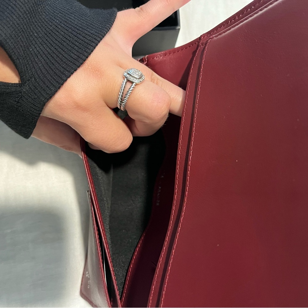 Chanel Burgundy Caviar Leather Timeless CC L Yen Wallet - Picture 13 of 15